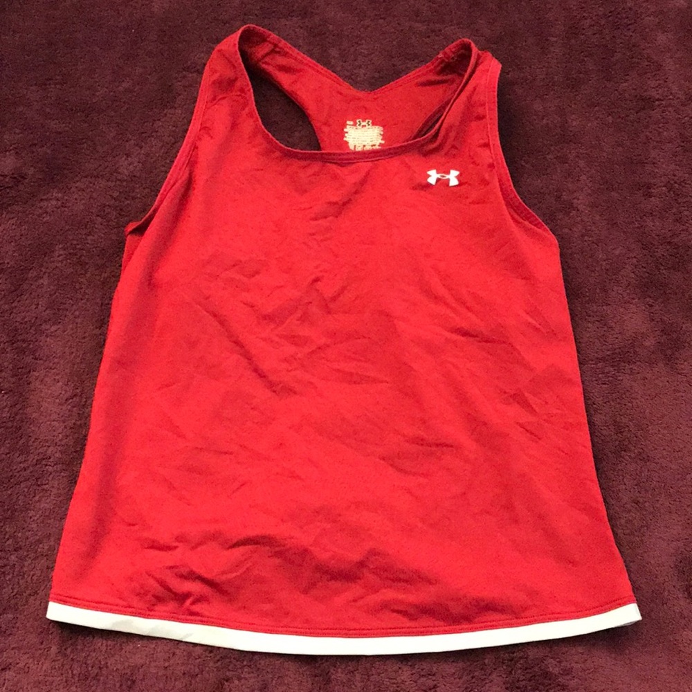 Red razorback workout top